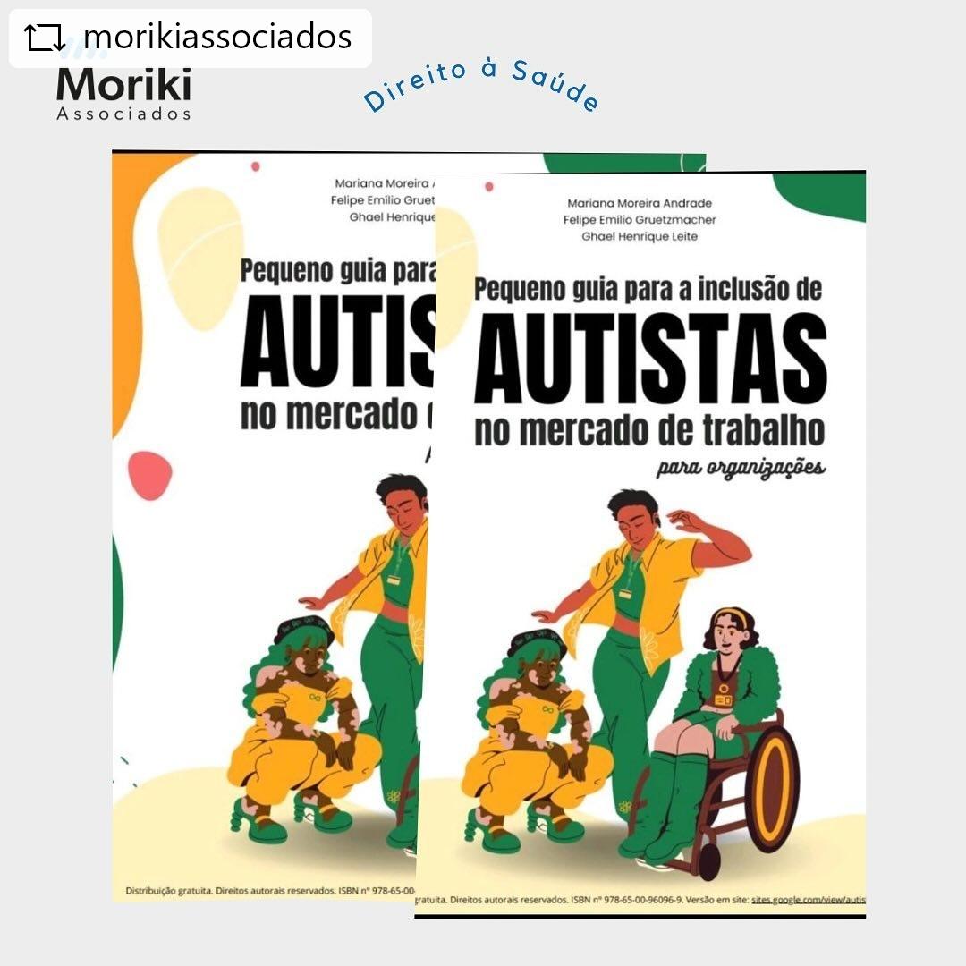 Duas capas da cartilha "Pequeno guia para a inclusão de autistas no mercado de trabalho para organizações"